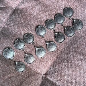 7 PAIRS ARMSTREET VIKING CLASP CLASPS BRASS SILVER LARP SCA MEDIEVAL RENFAIRE